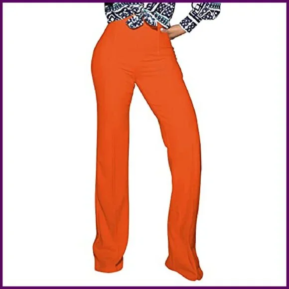 High Waisted Bootcut Work Pants Stretchy Pull On Wrinkle Free - Picture 2 of 7